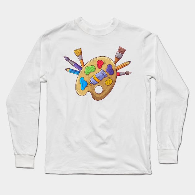 Palette Color Long Sleeve T-Shirt by Mako Design 